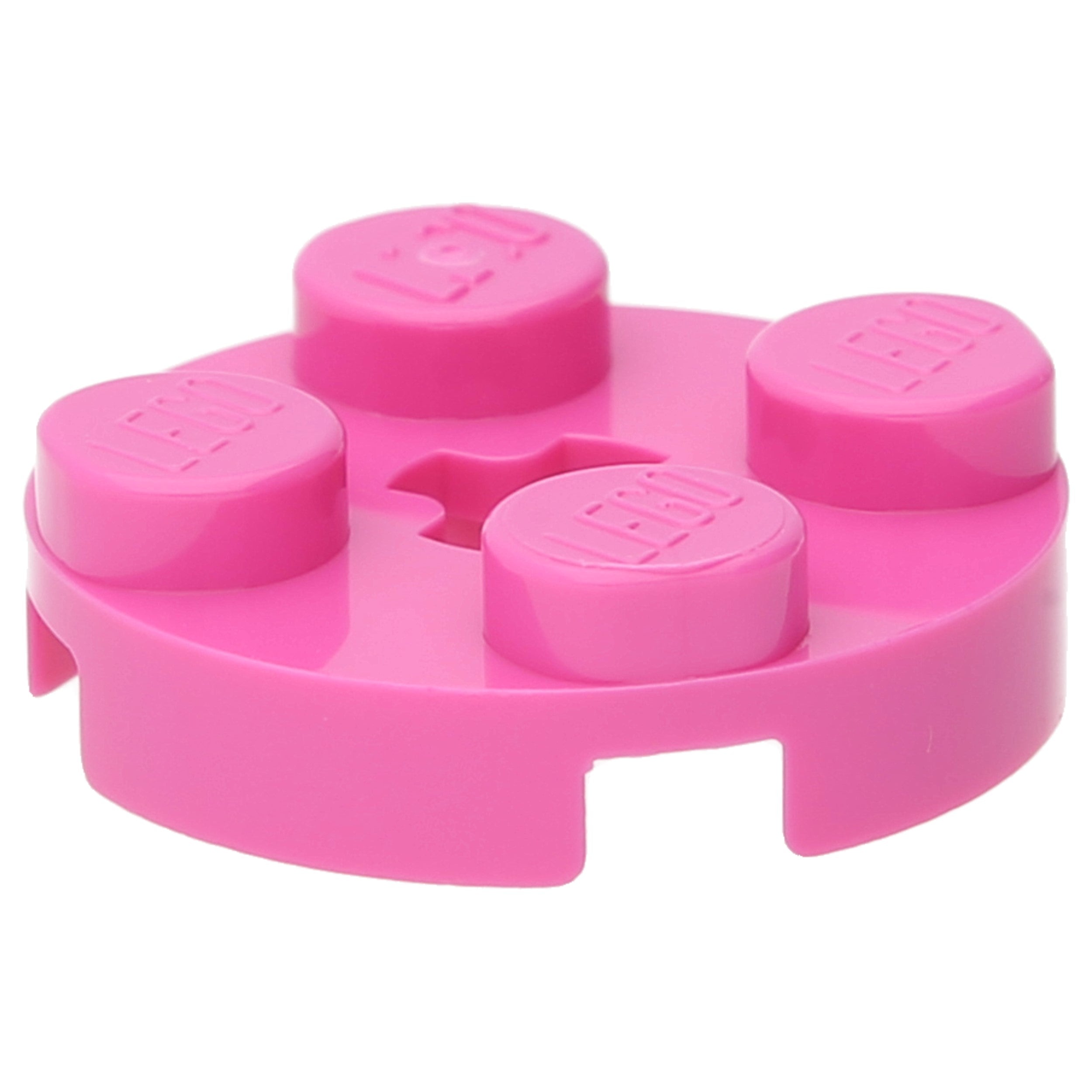 LEGO Plates (modified) - 2 x 2 with "+" axle hole (round)