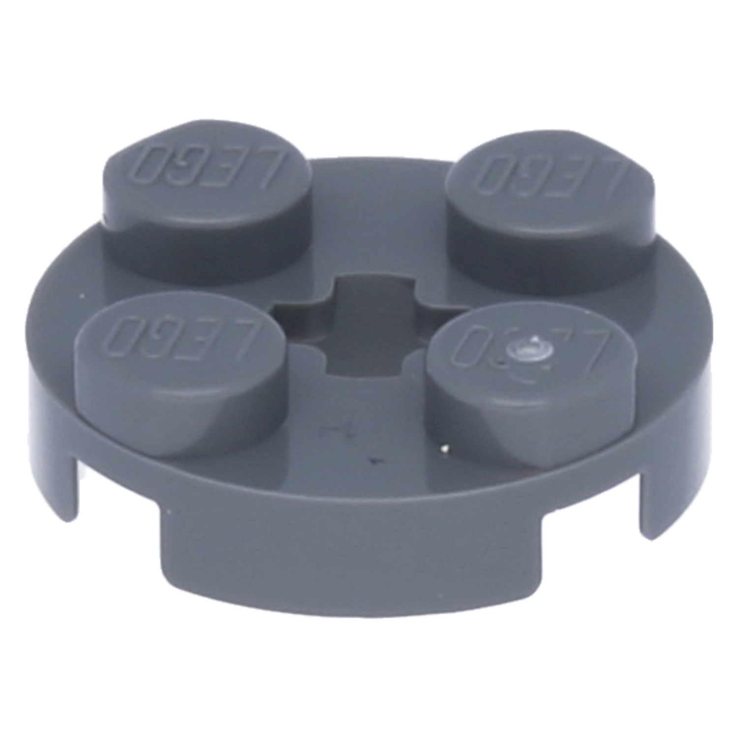 LEGO Plates (modified) - 2 x 2 with "+" axle hole (round)