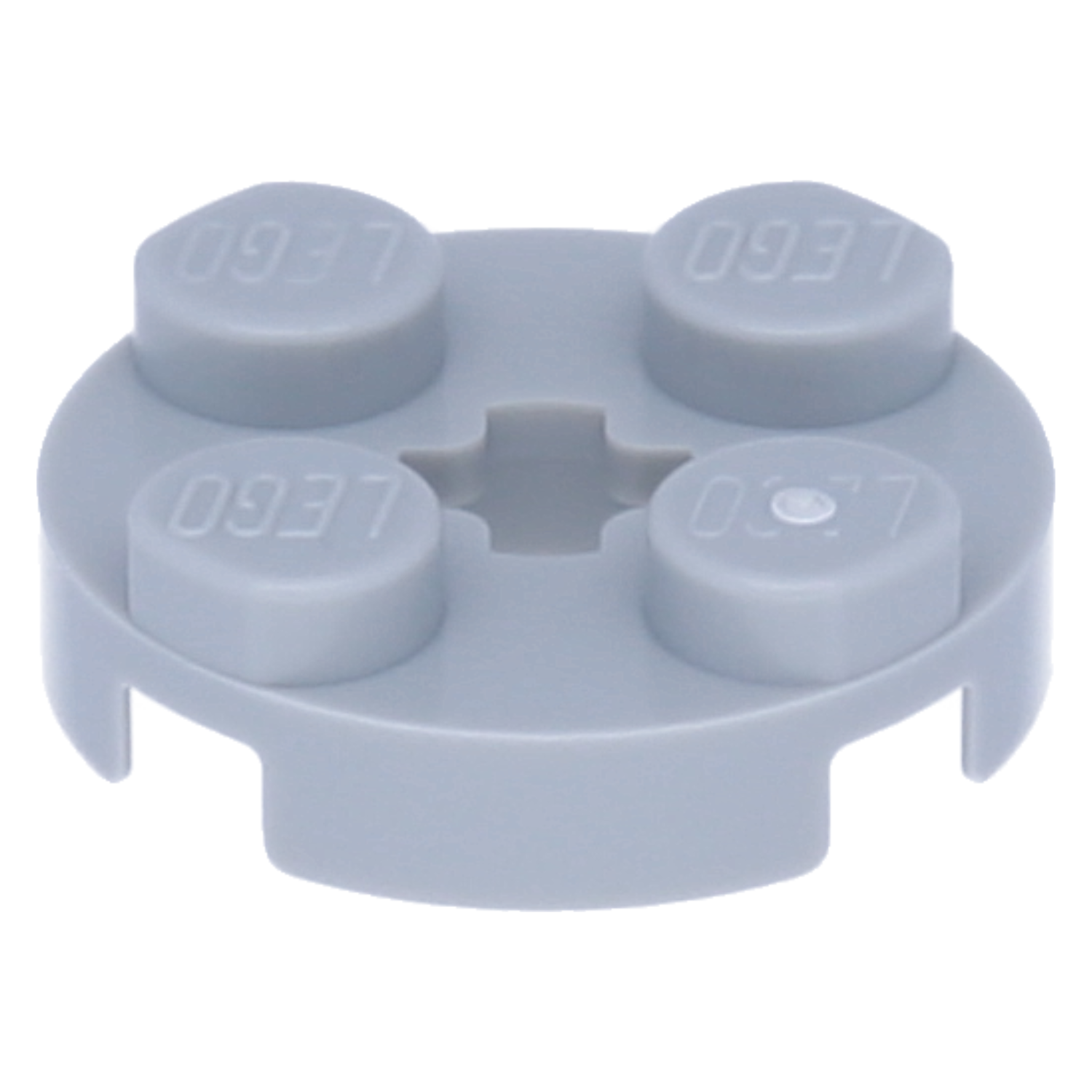 LEGO Plates (modified) - 2 x 2 with "+" axle hole (round)