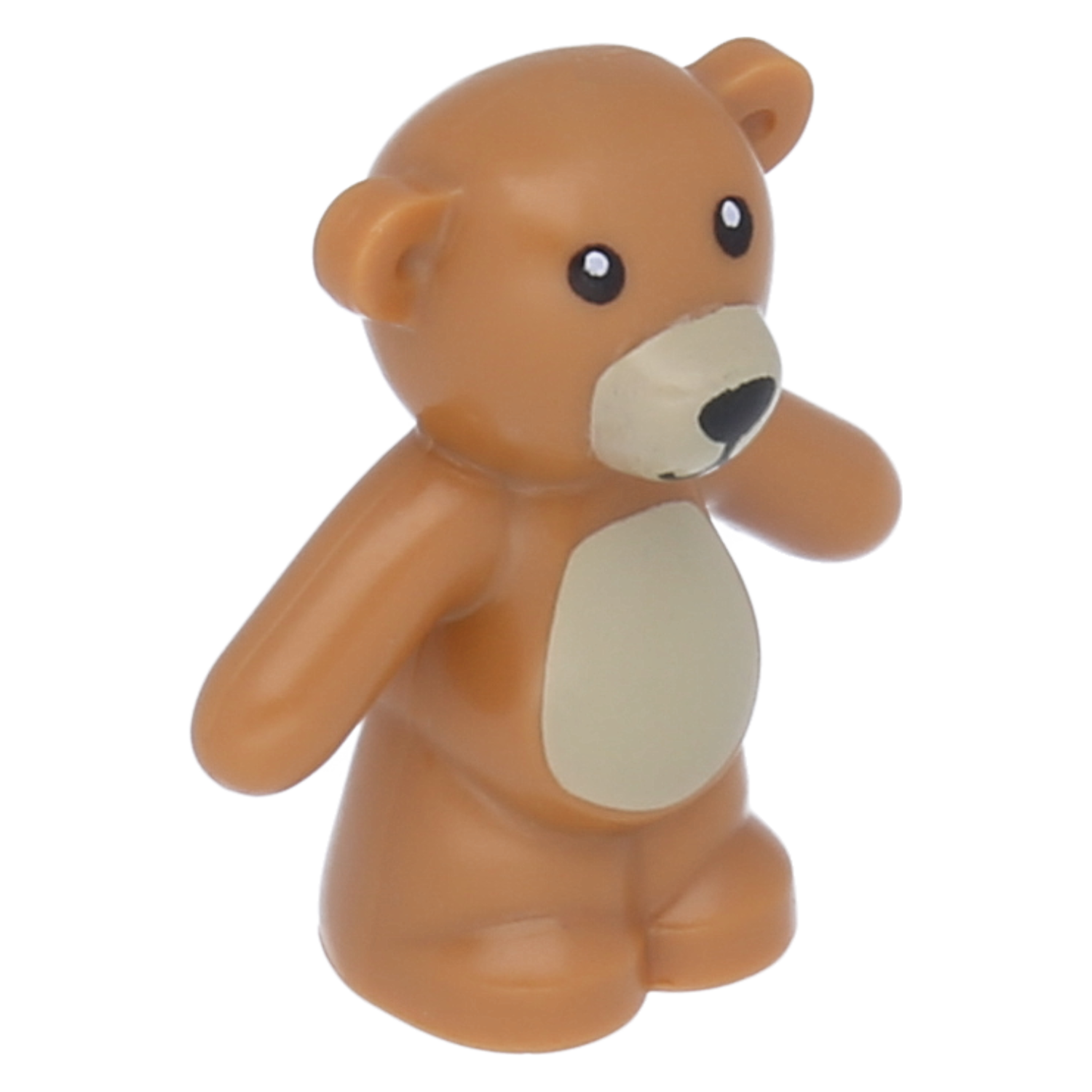 LEGO animals (other) – teddy bear with black eyes and beige belly (Medium Nougat)