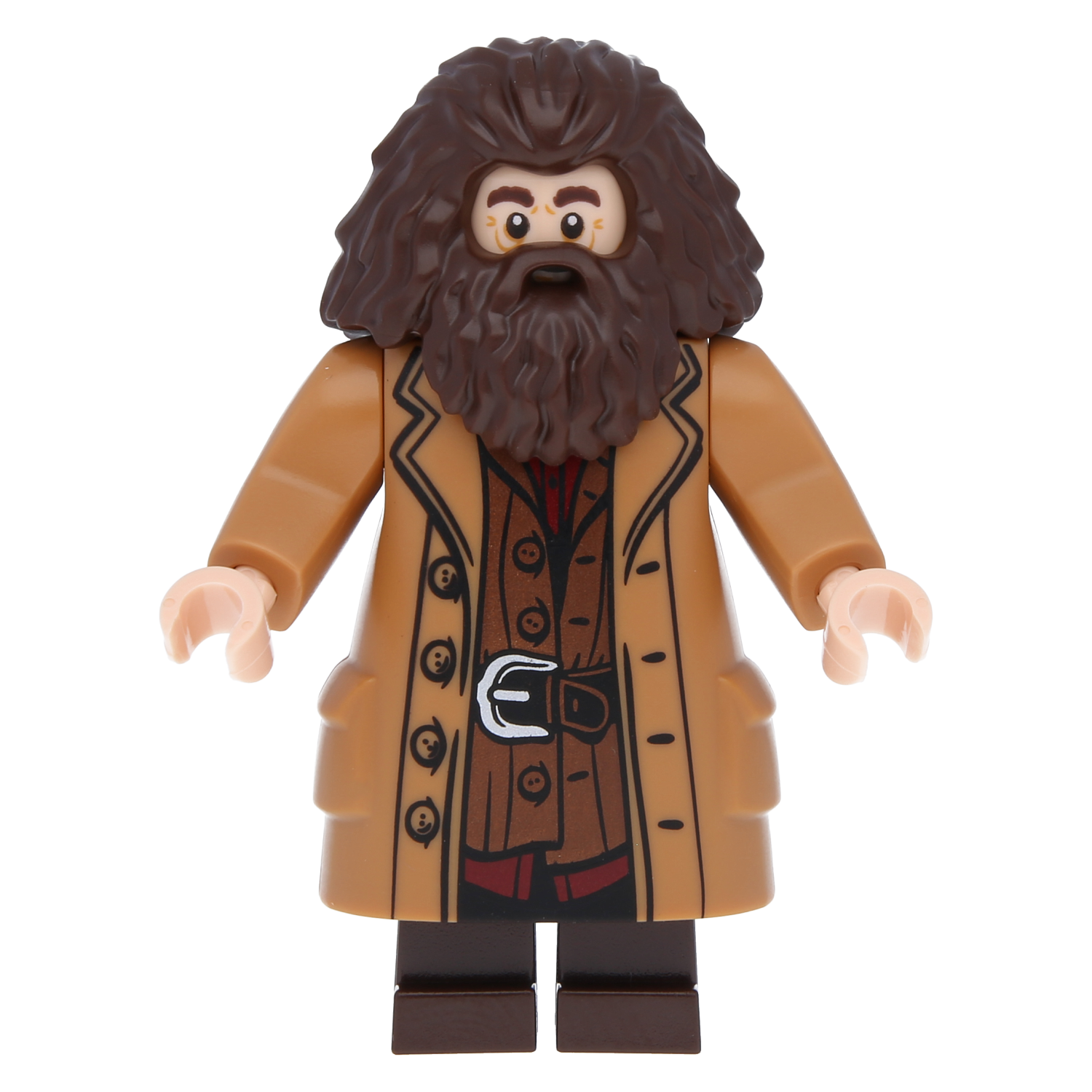 LEGO Harry Potter minifigure - Rubeus Hagrid with nougat-colored coat