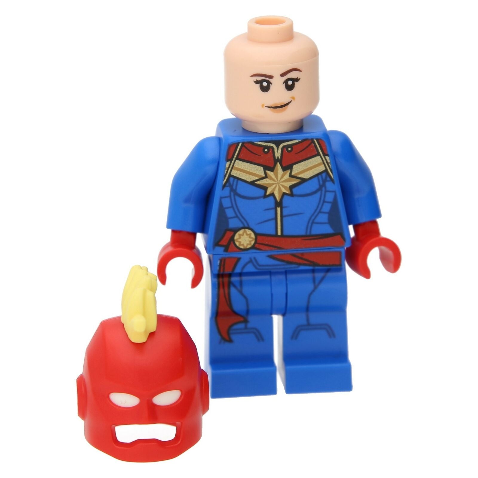 LEGO Superhelden Minifigur - Captain Marvel mit Helm