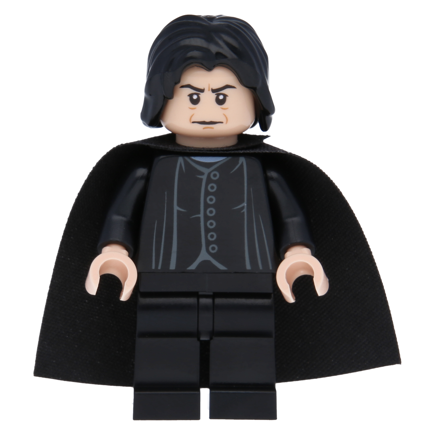 LEGO Harry Potter Minifigure - Professor Severus Snape with black cape (brown facial features)