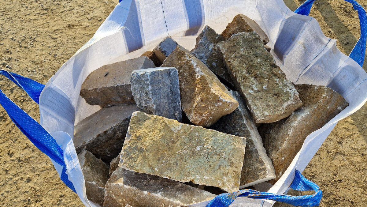 Echtstein - Muschelkalk/ Krustenmauersteine, 960kg
